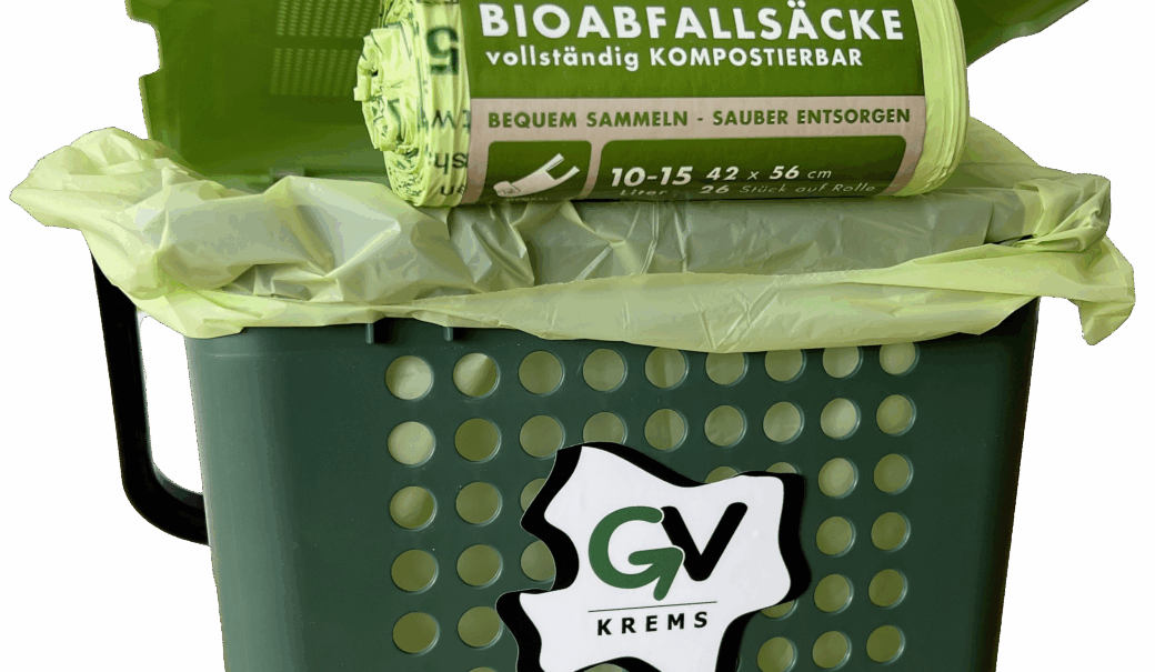 Riko Abfallbehälter mit einer Rolle Bio-Einstecksäcke