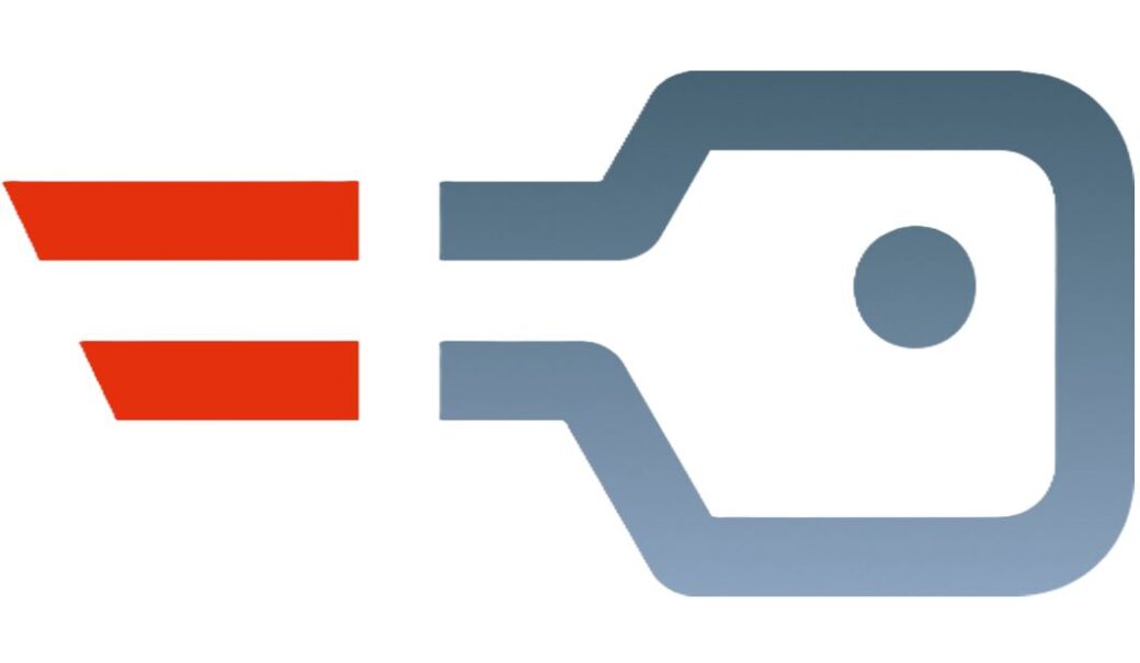 Logo der ID Austria, das ein symbolischer Schlüssel ist, dessen Spitze rot-weiß-rot ist